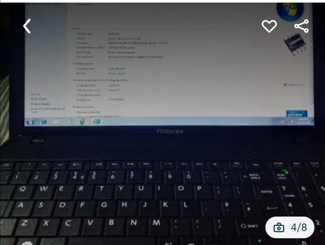 Toshiba laptop for sale Cor i5