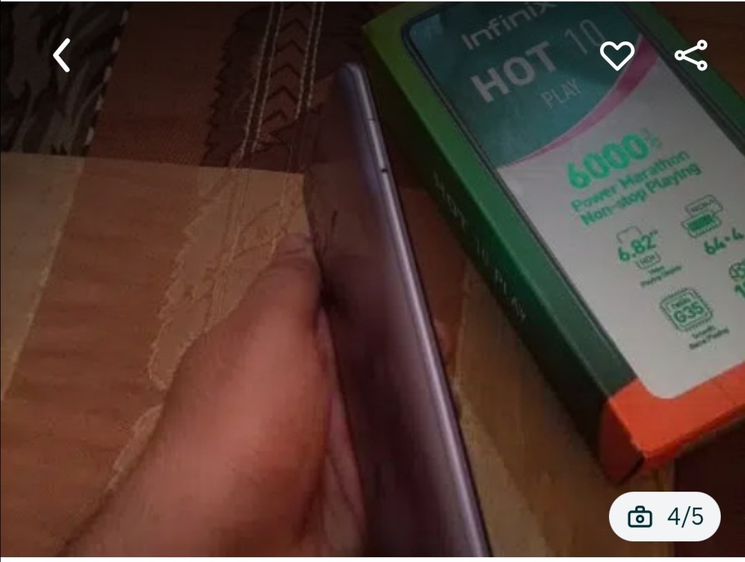 Infinix hot 10play with box and charger