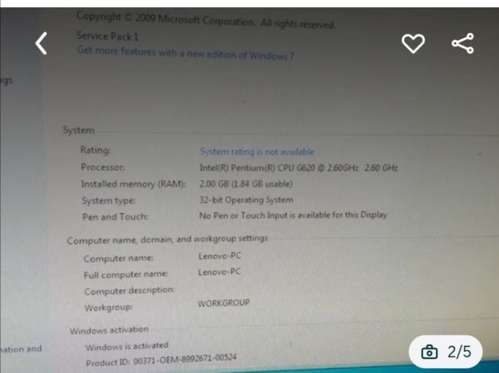 Lenovo Thinkcentre M71z All in One