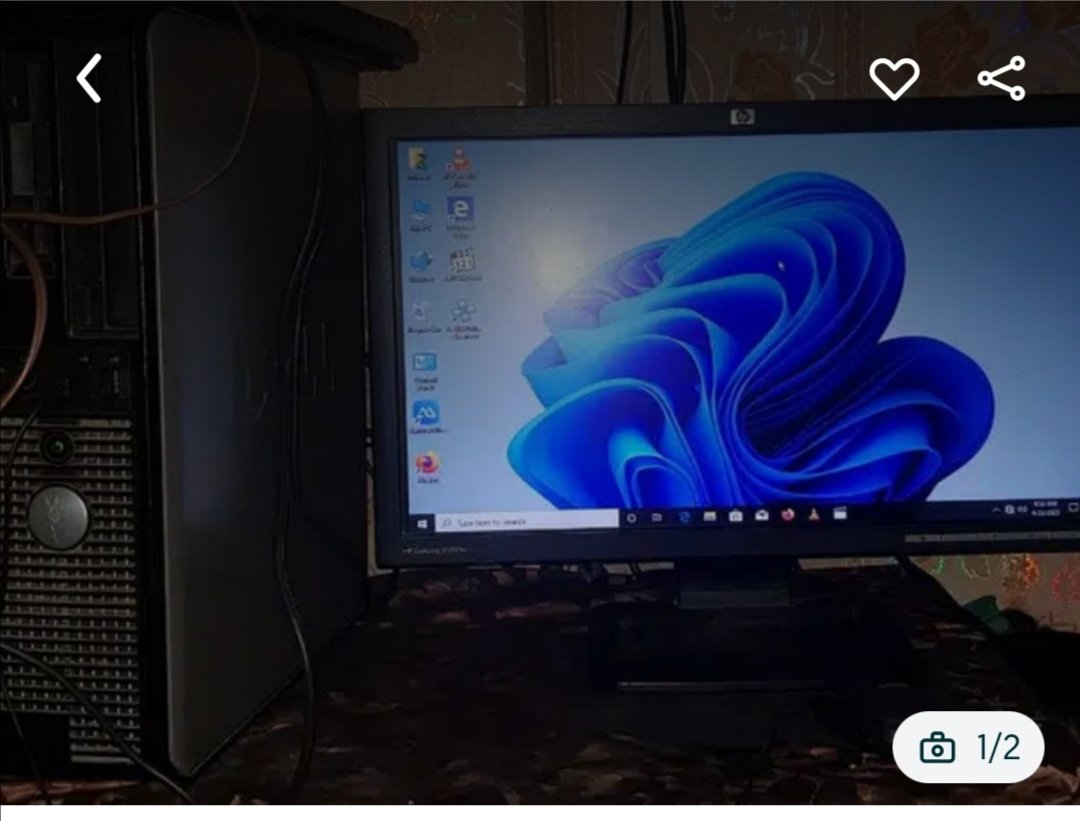 core to do pc 5gb ram 250gb hard 20inch lcd hp cpu
