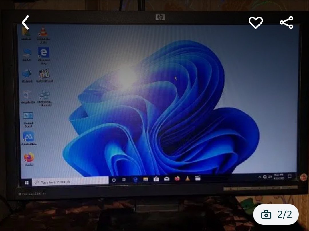 core to do pc 5gb ram 250gb hard 20inch lcd hp cpu