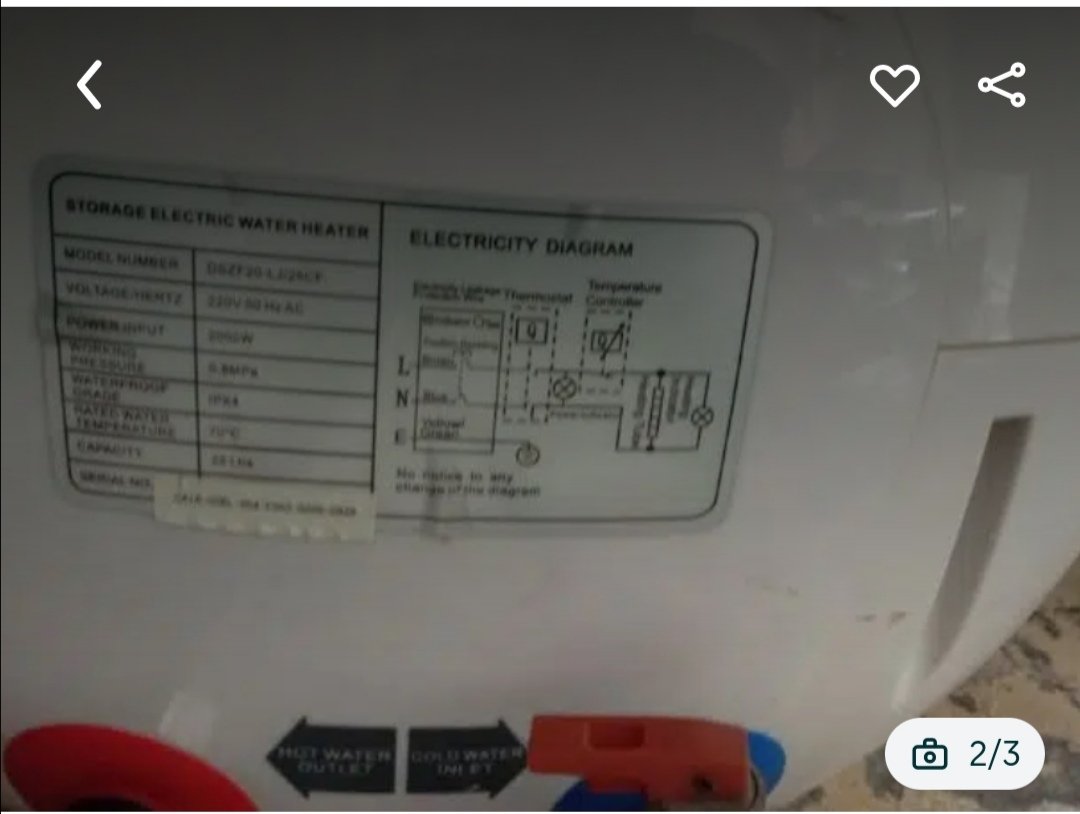 Geezer Cannon Electric Water Heater