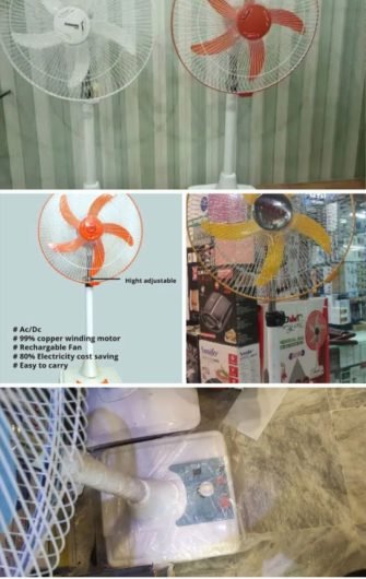 Rechargeable fan 18″ (free home delivery