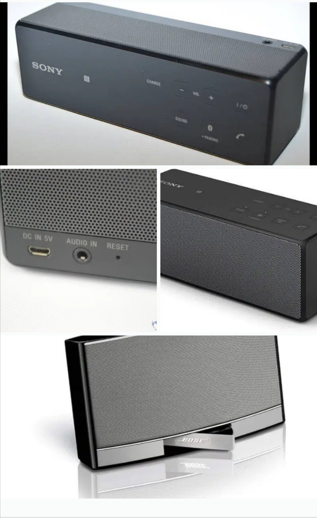 High Quality Portable Sound Systems Bose and Sony