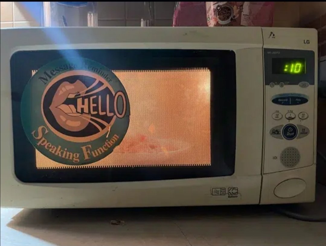 LG branded microwave oven