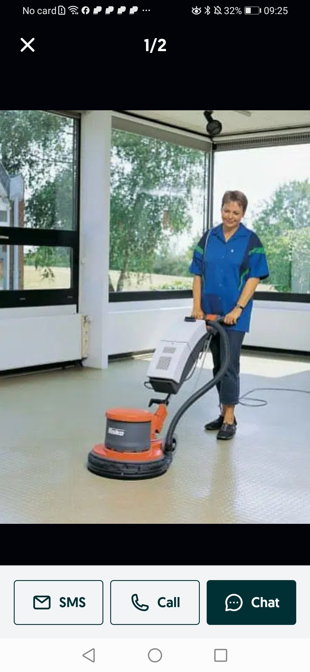 Tile and marble floor cleaning machine