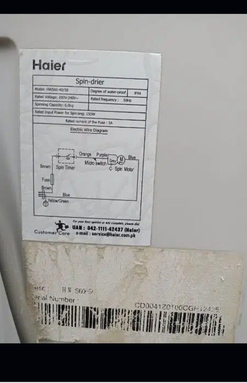 Haier Dryer_ 6kg New Condition