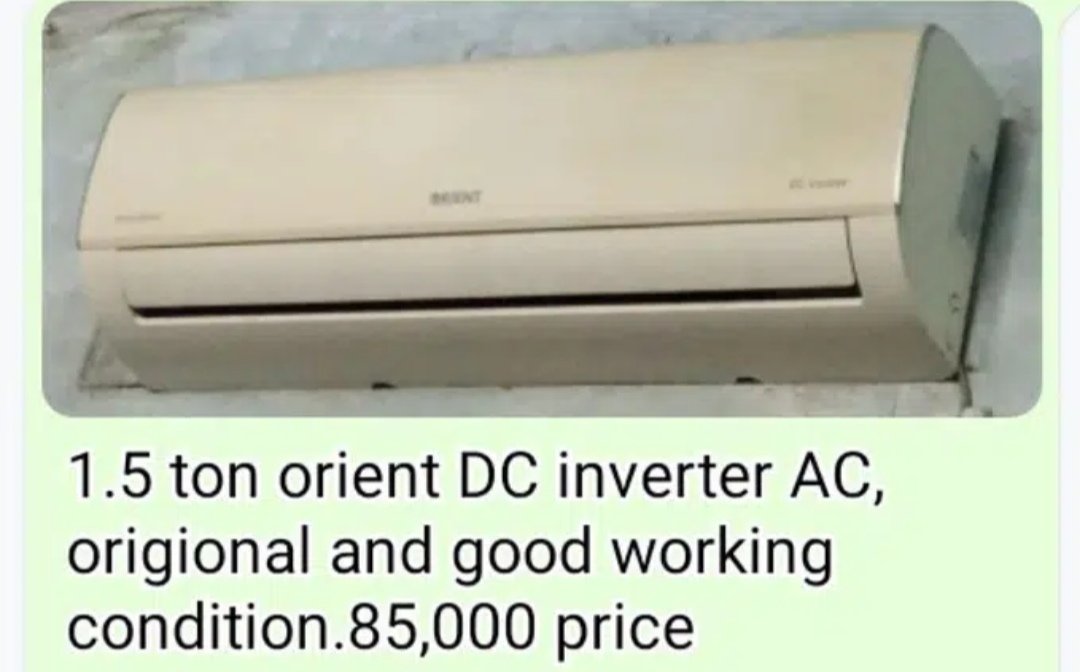 Orient 1.5 ton DC inverter AC