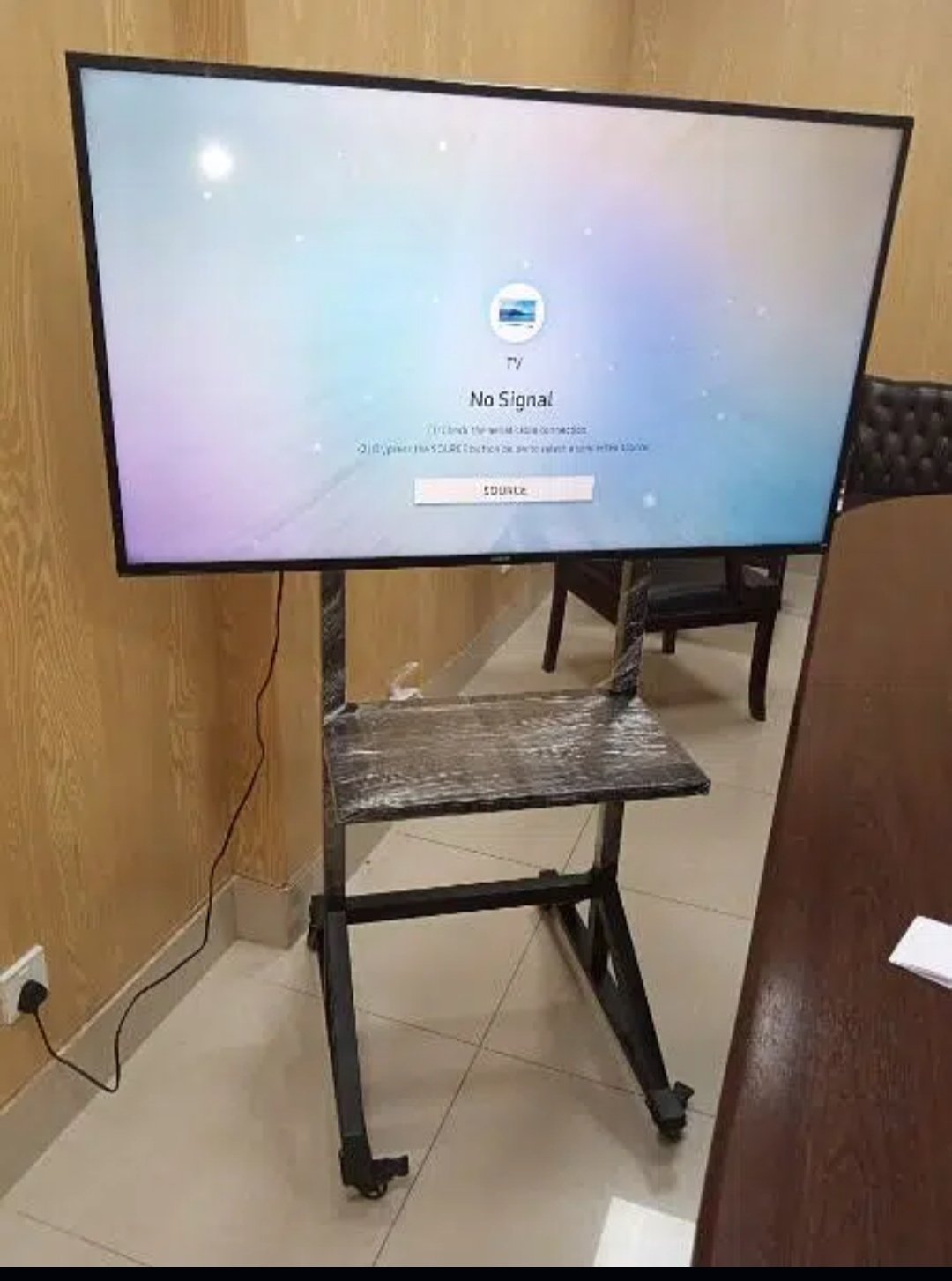 lcd led tv floor stand with wheels and shelf office home