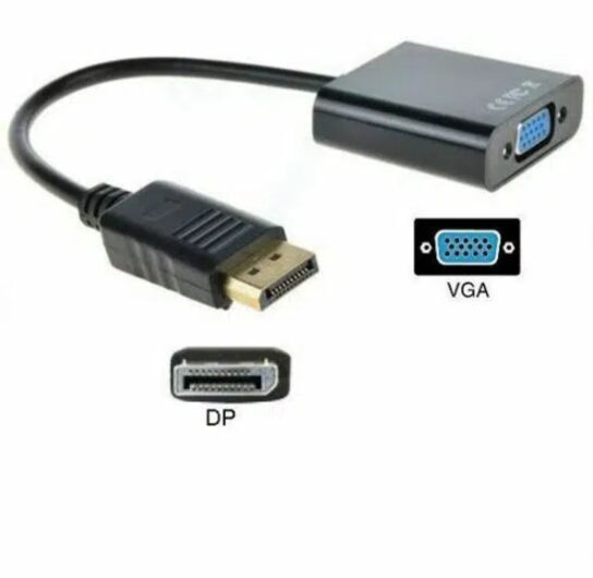 DP To VGA Adapter Display Port Converter 1080p For Laptop PC