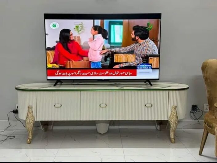 led rack console tv table