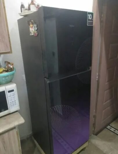 Haier glass door inverter fridge full size full warranty no fault