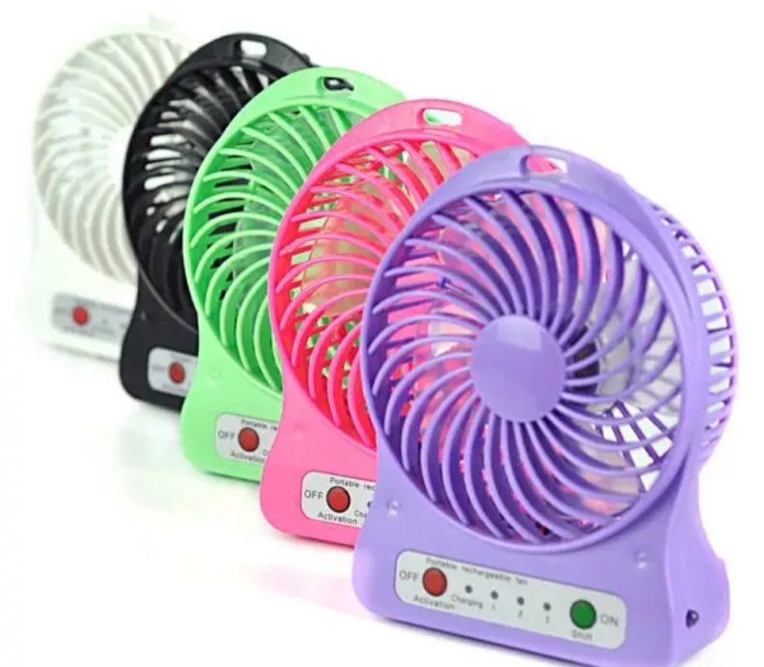 Portable Mini Usb Fan Rechargeable Battery | 3-level Speed Adjustable
