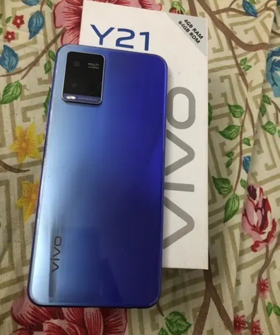 Vivo Y21 sky blue 4/64 Official PTA Dual Sim