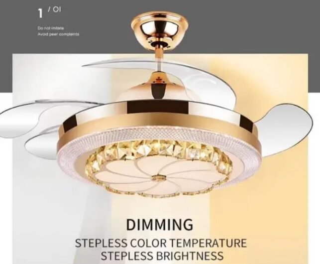 Light Ceiling Fan golden