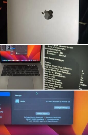 Macbook pro 2017 15 inch, 16gb, 512 Ssd